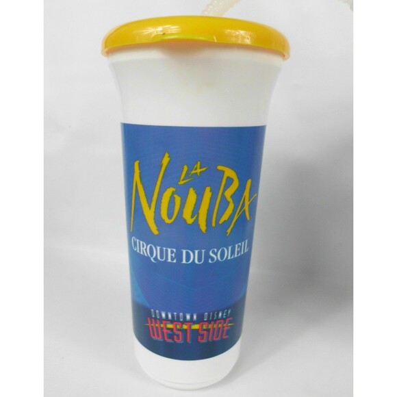 Downtown Disney La NouBa Cirque Du Soleil Popcorn Bucket and Drink Bottle Sipper - Picture 3 of 5